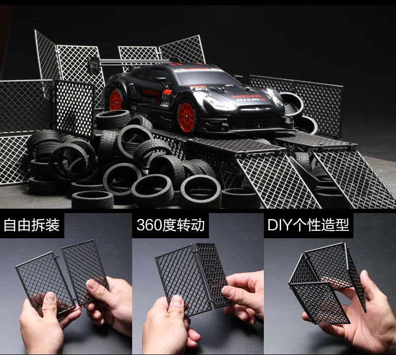 Voitures RC drift en course sur circuit accessoires