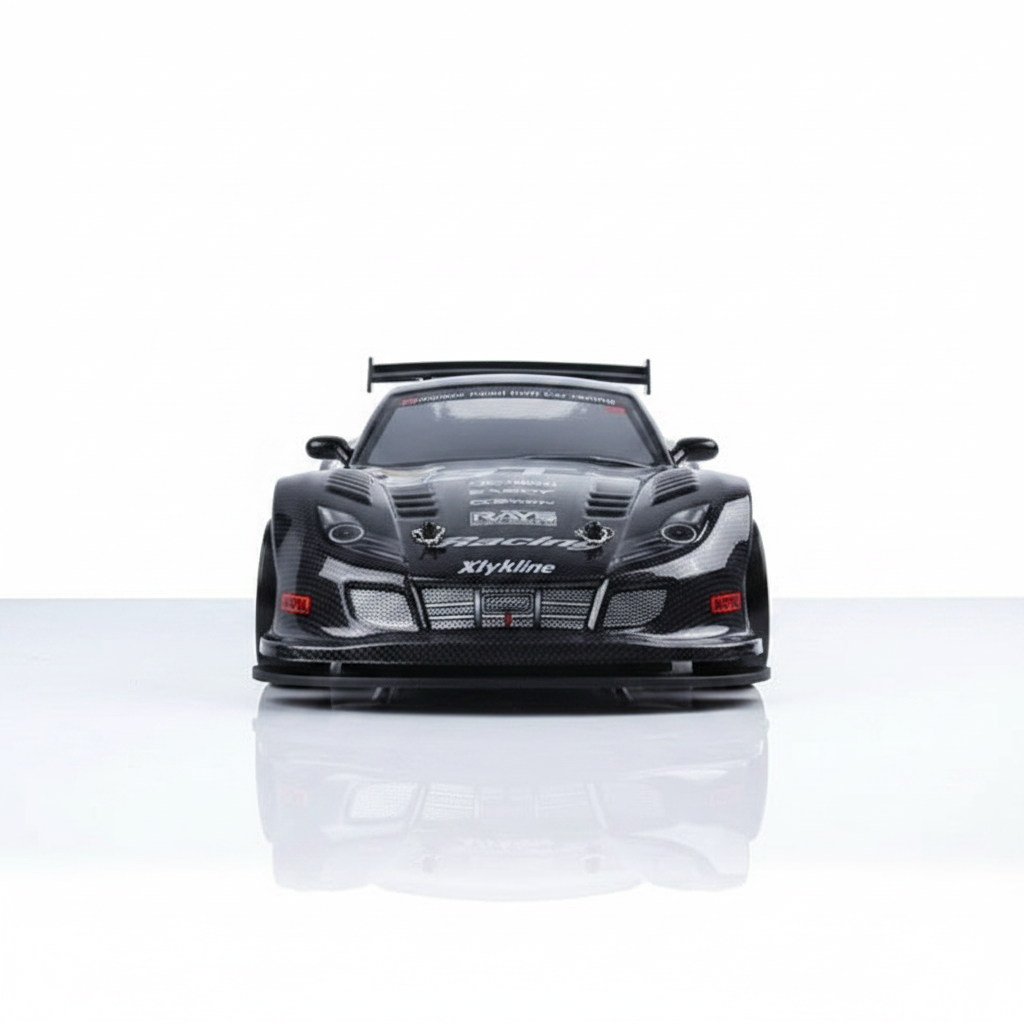 Voiture RC drift GT-R 1/10 vue de face
