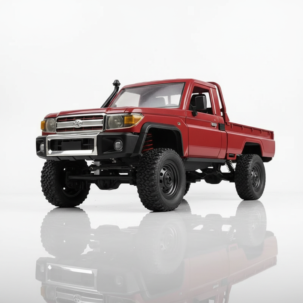 MN82 RC crawler en franchissement