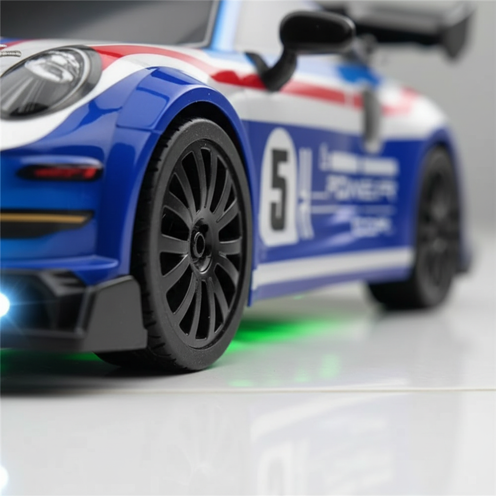 Voiture RC drift 1/24 LED vue de dessus