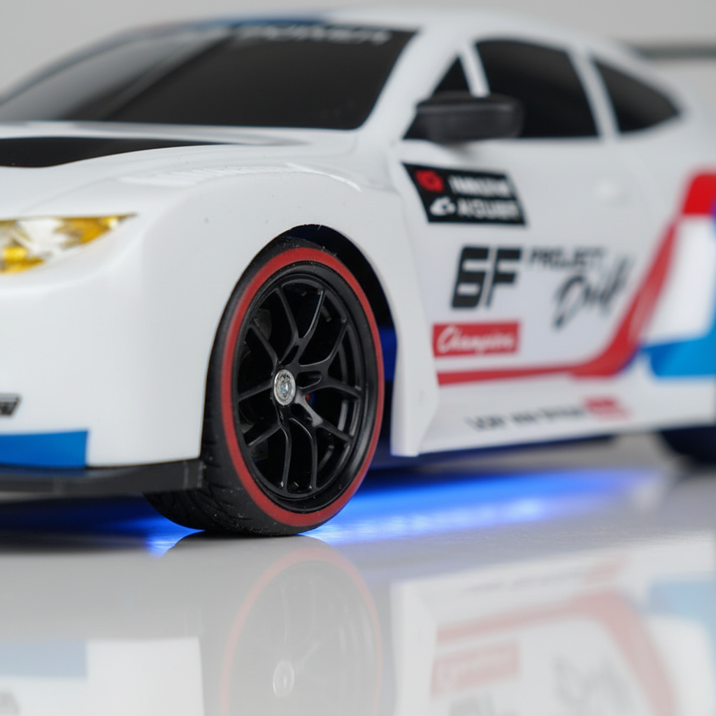 RC drift 4WD 1/24 LED 2,4 GHz vue de dessus