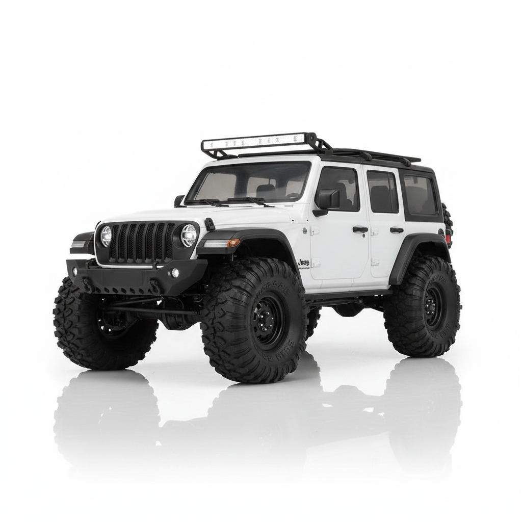 Crawler RC 1/16 Wrangler phares LED allumés