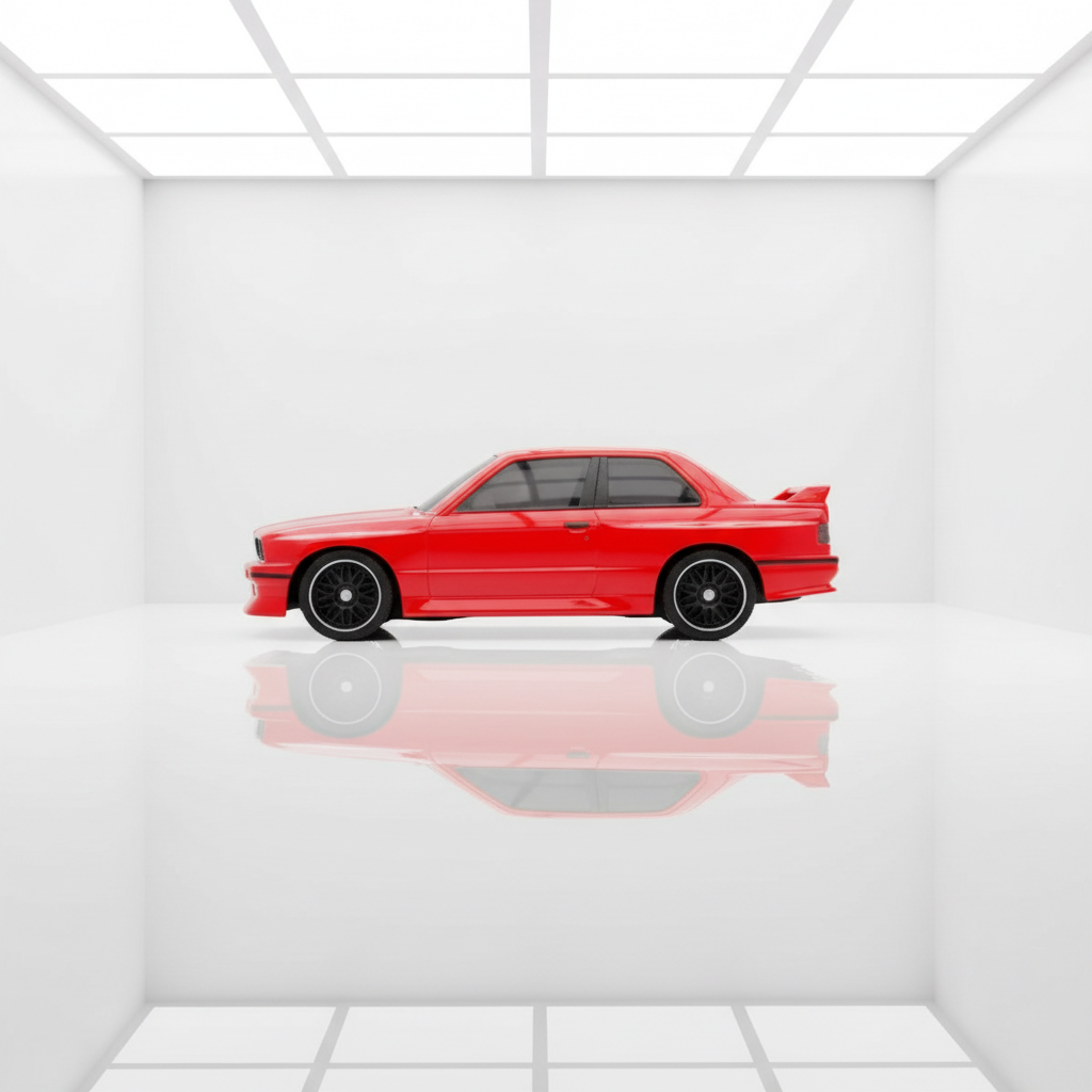 Mini RC drift BMW E30 HPI Nano 1/64 vue arrière