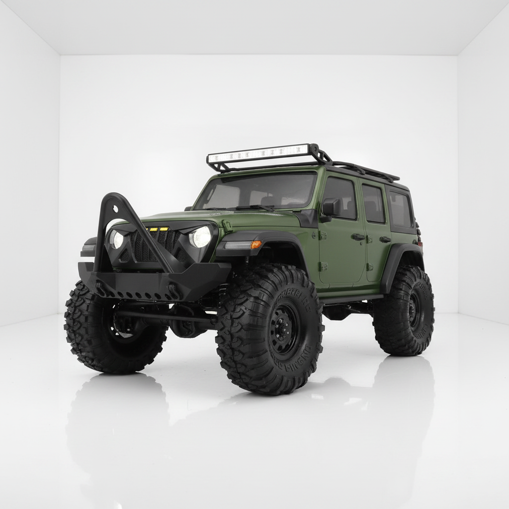 Crawler RC 1/16 Jeep Wrangler vue 3/4 avant