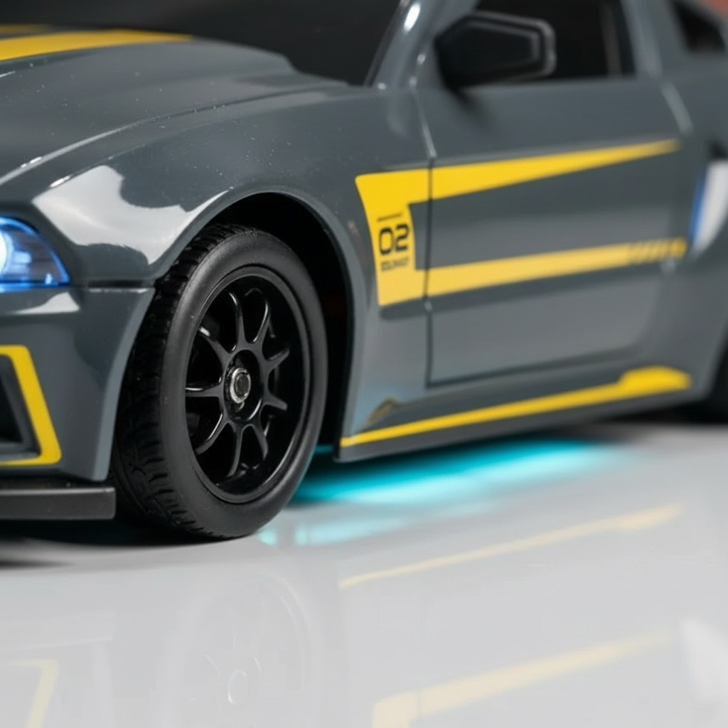 Ford Mustang RC drift vue de dessus muscle car