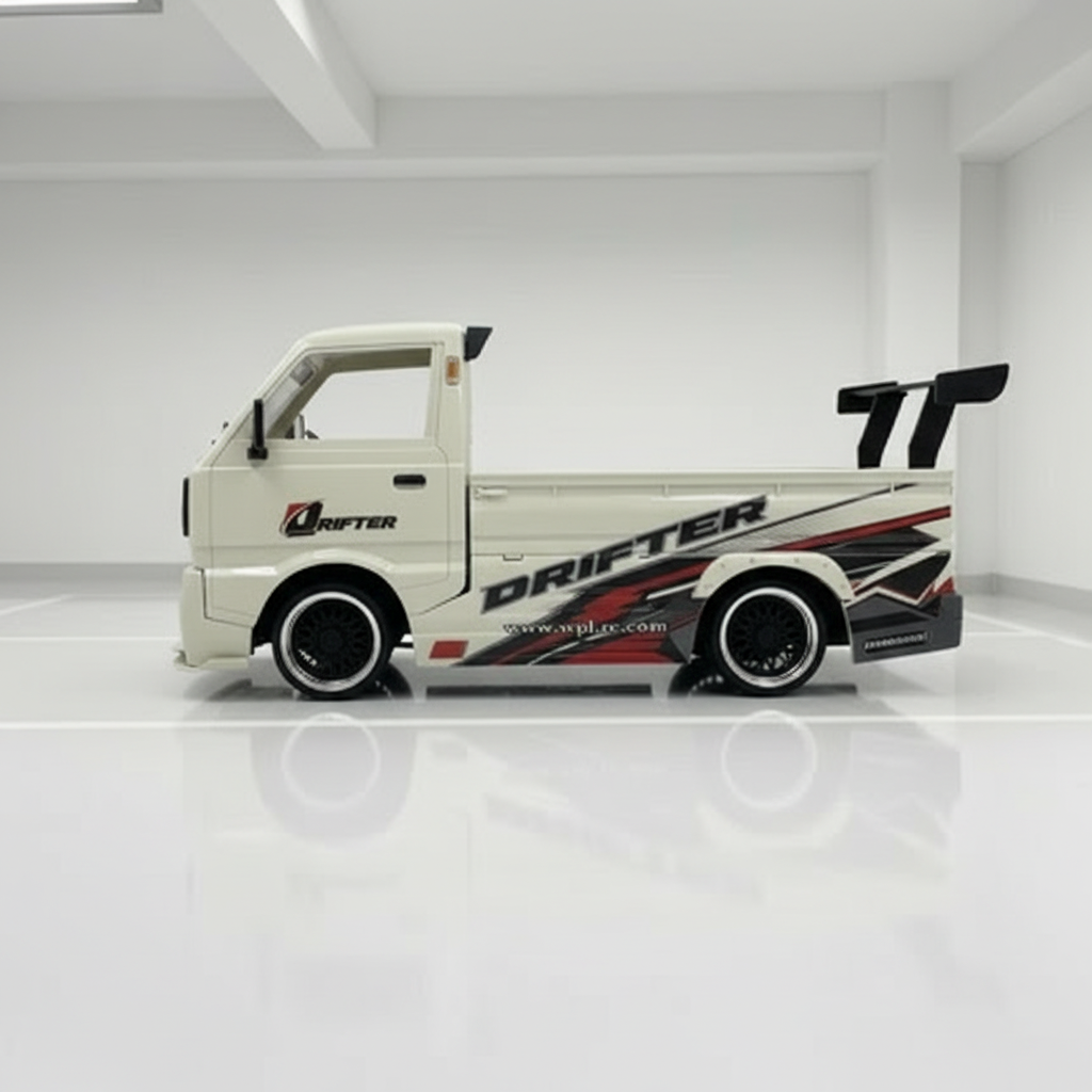 Pick-up RC drift WPL D14S 1/10 vue arrière