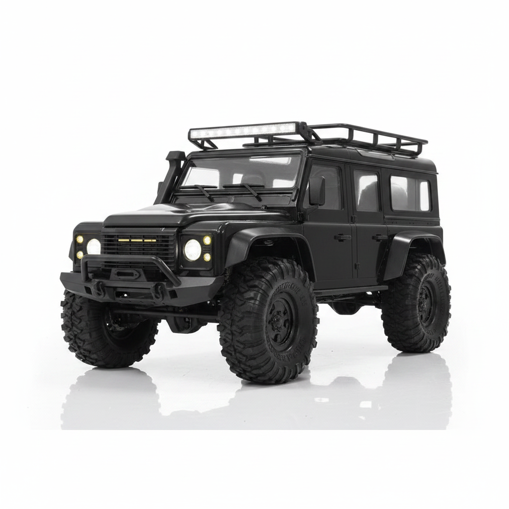 Crawler RC 1/16 Defender phares LED allumés
