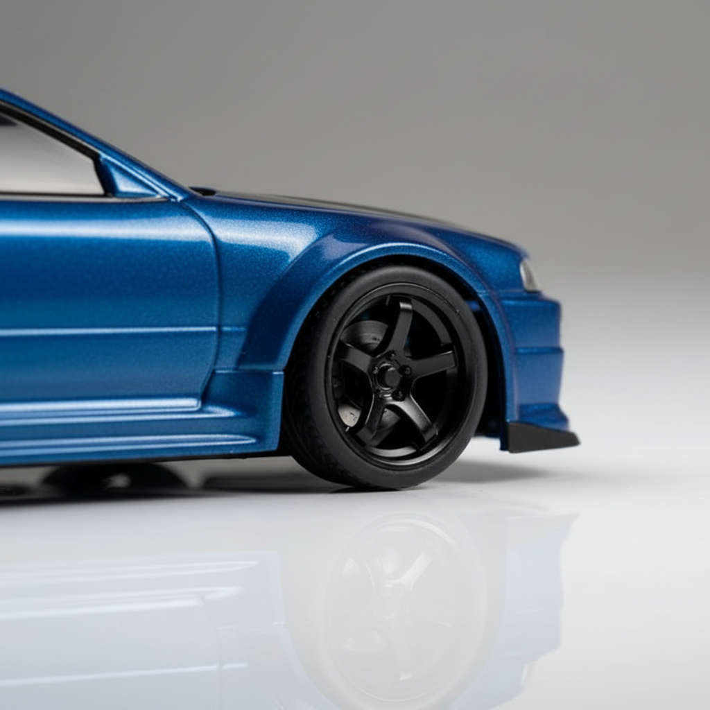 Mini voiture RC 1/76 vue de profil