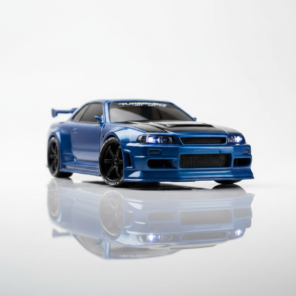 Mini voiture RC drift Turbo Racing 1/76 vue 3/4 avant
