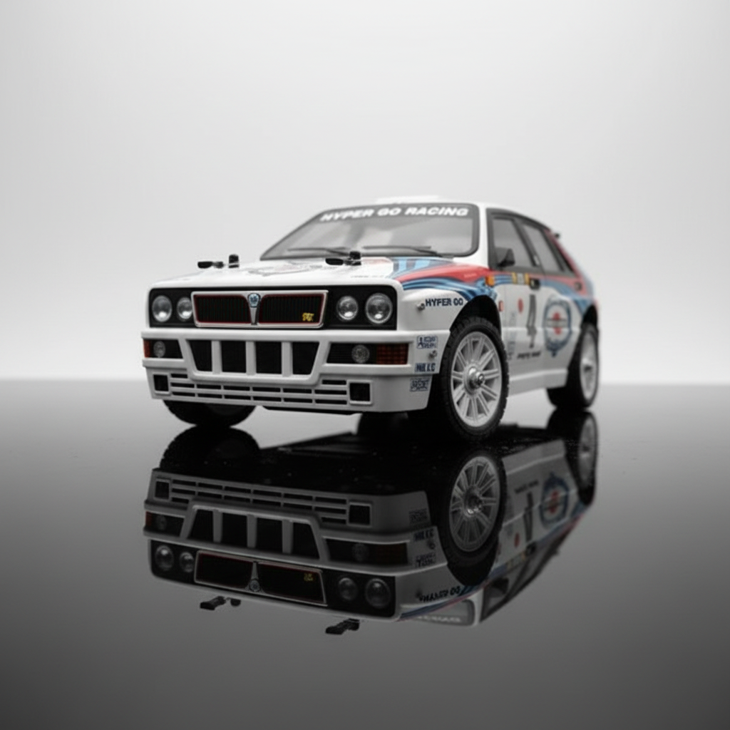 MJX 14302 V2 Lancia Delta en plein dérapage