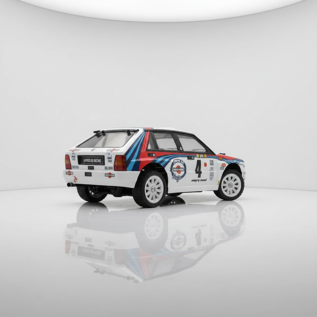 Voiture RC drift Lancia Delta 1/14 vue de profil