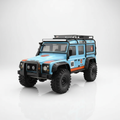 Crawler RC MJX H8H V2 1/8 Defender bleu vue 3/4 avant